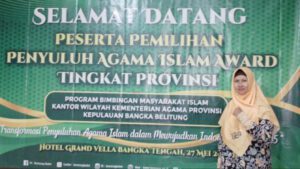 Penyuluh Agama Islam Non-PNS KUA Tanjungpandan Menang PAI Award 2024 Tingkat Provinsi