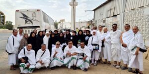 Kloter 13 Jemaah Haji Tangsel Melakukan Umrah Sunnah di Hudaibiyah