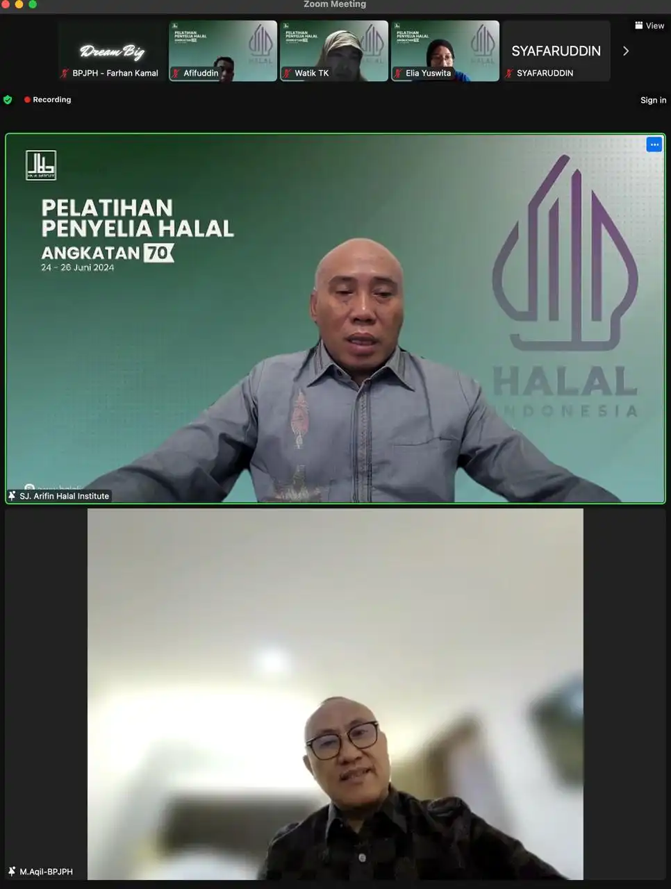 BPJPH Dorong Lembaga Pelatihan Tingkatkan Jumlah Penyelia Halal