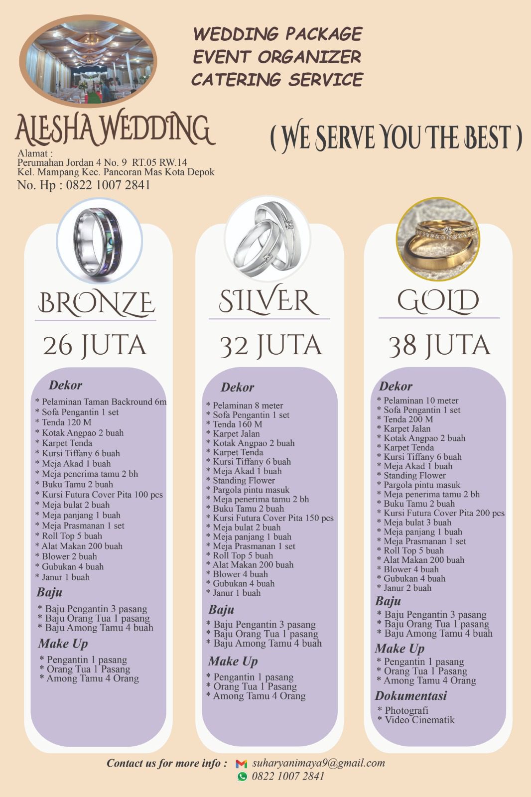 Promo paket hemat sering kali mencakup dekorasi lengkap sesuai tema, termasuk backdrop, lighting, hingga dekorasi bunga