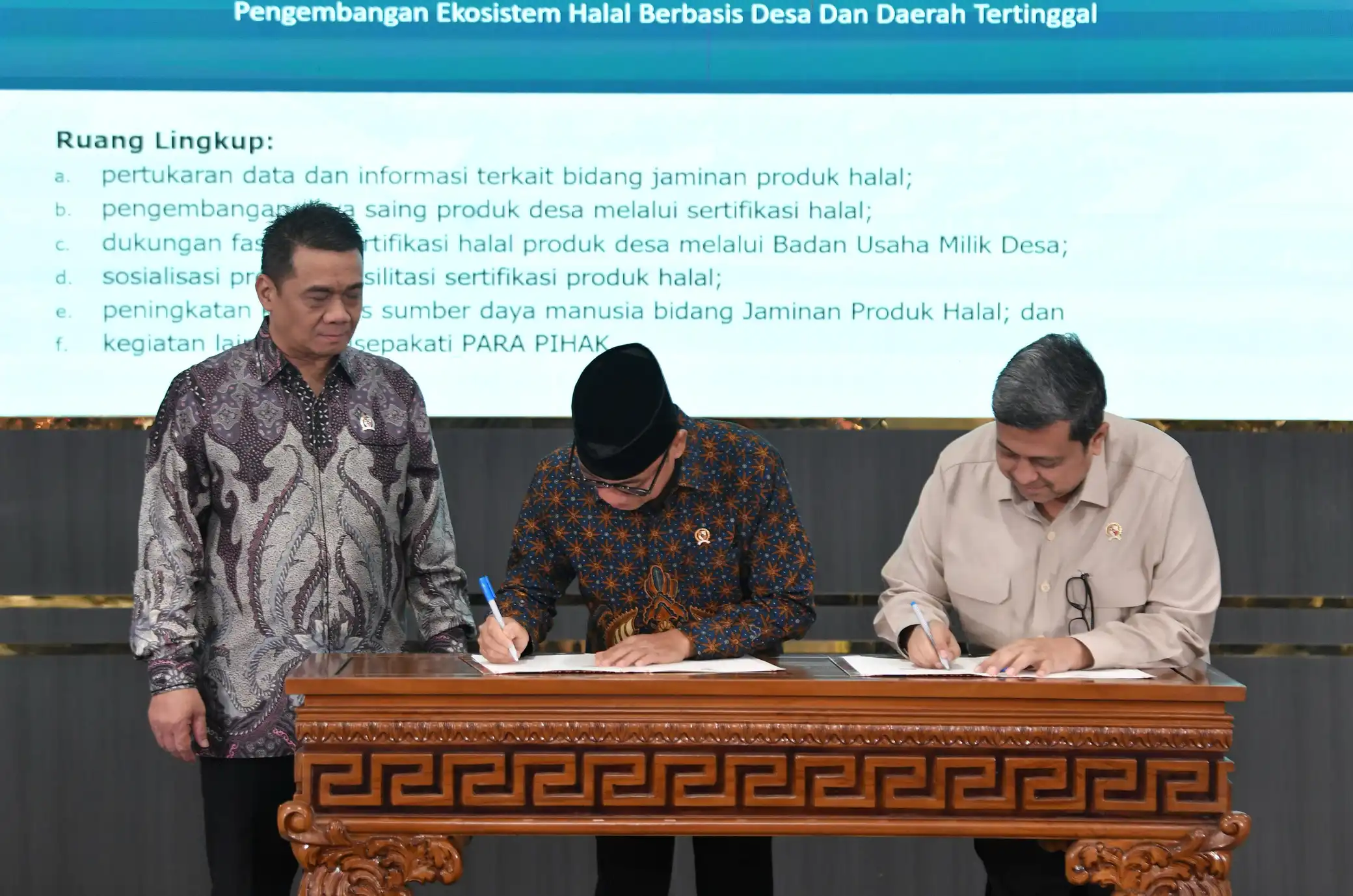 BPJPH-Kemendes PDT Sinergi Penguatan Ekosistem Halal Berbasis Desa