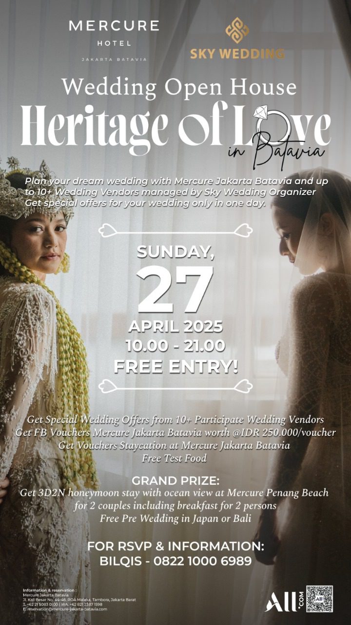 Mercure Jakarta Batavia Hadirkan Wedding Open House Bertema “Heritage of Love in Batavia”