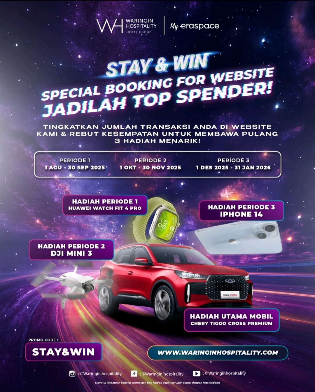 Menginap di Hotel Bisa Dapat iPhone 14, Drone, dan Smartwatch? Ini Caranya!